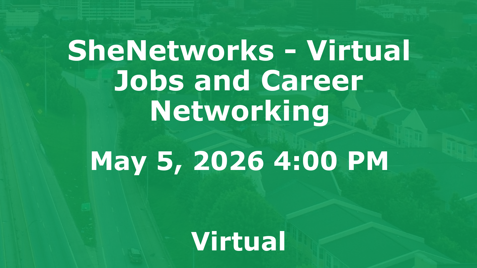 SheNetworks - Virtual Jobs and Career Networking event image